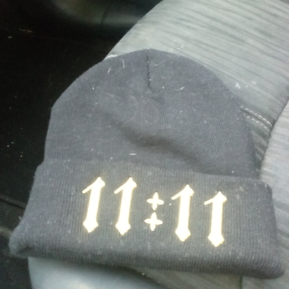 Black Beanie with Gold Detailing